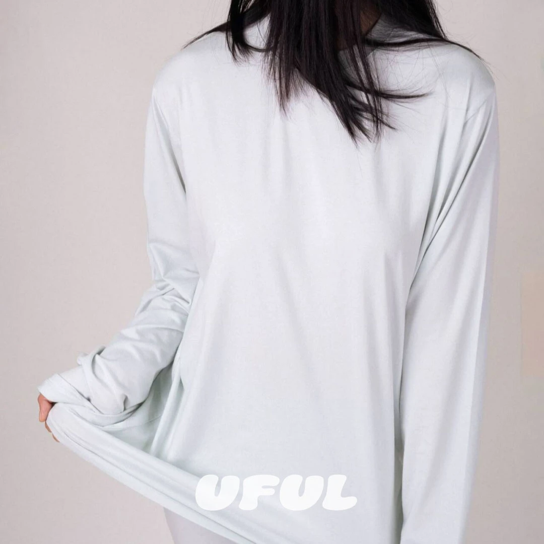 Uful宽松柔软舒适圆领慵懒休闲运动上衣长袖套装男女