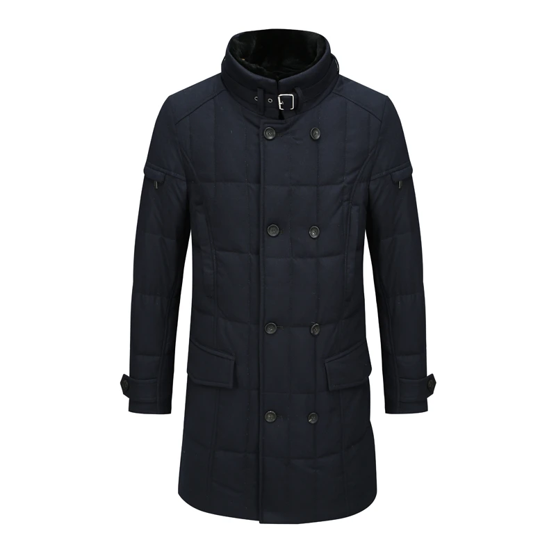 Y1598路易冬季男式羽绒服 白鸭绒商务休闲保暖防风外套