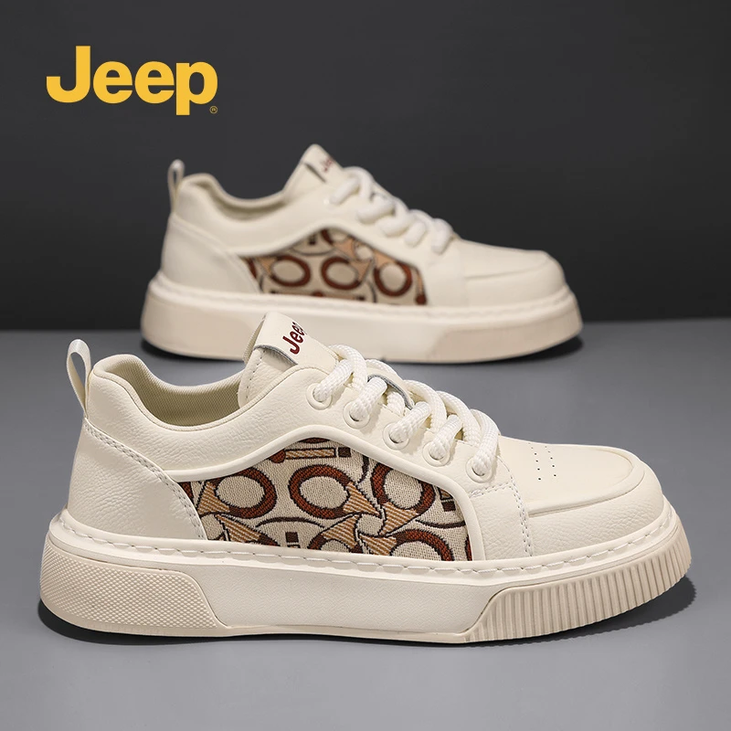 jeep潮牌高端刺绣休闲板鞋男2025春季新款凉鞋男款2025新款爆款