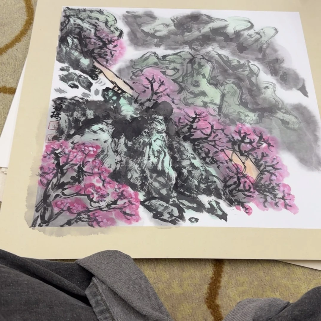 国画50-50卡纸作品艺