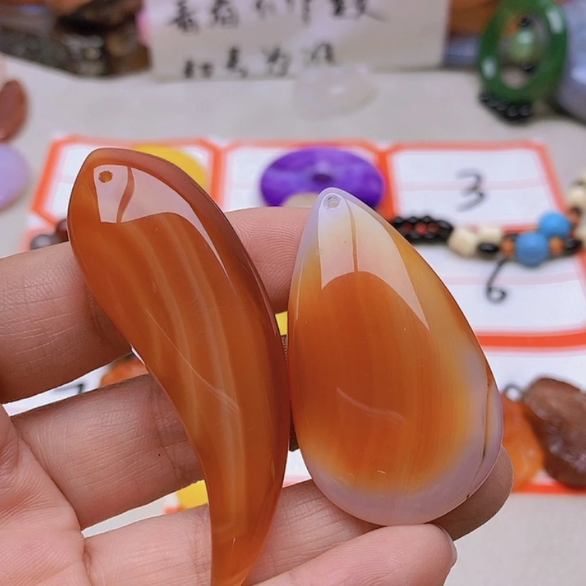 【闪购商品】未镶嵌玛瑙/玉髓珠宝半成品蓝*瑰