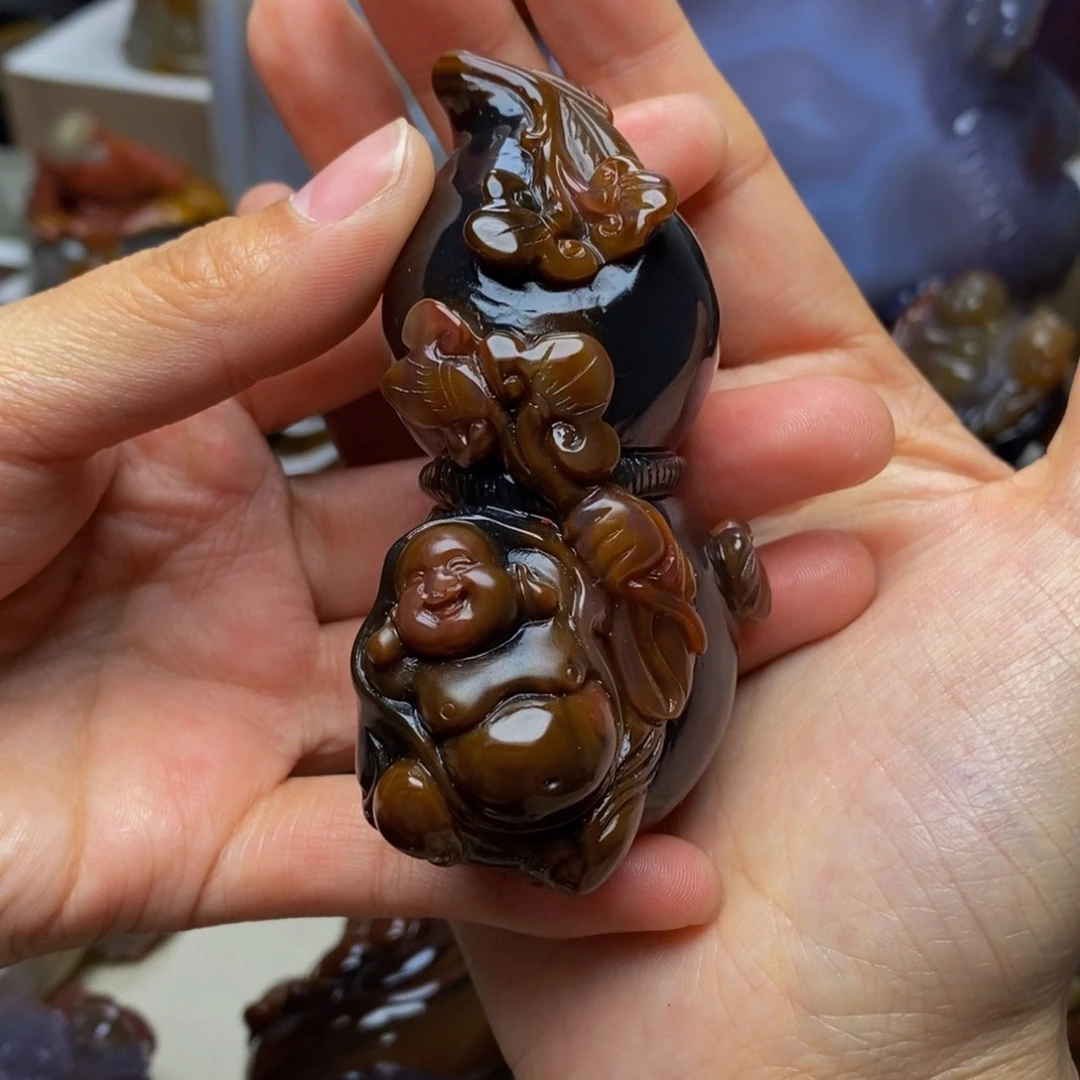 玛瑙/玉髓手把件未镶嵌领****司