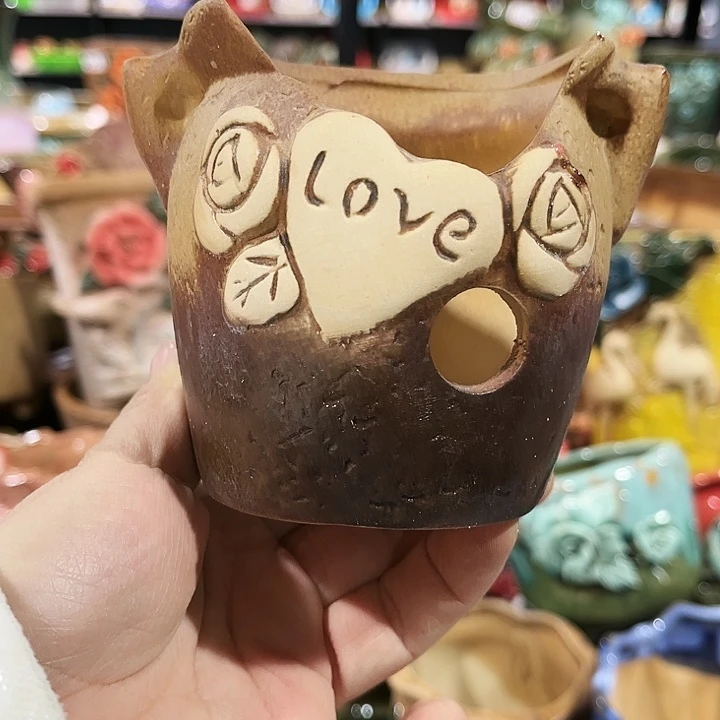 瓷片花盆多肉植物花盆