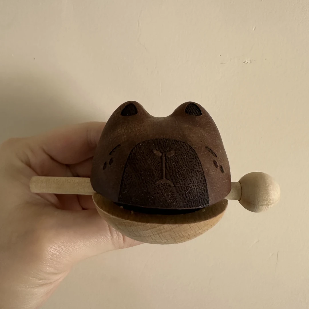 卡皮巴拉木鱼摆件