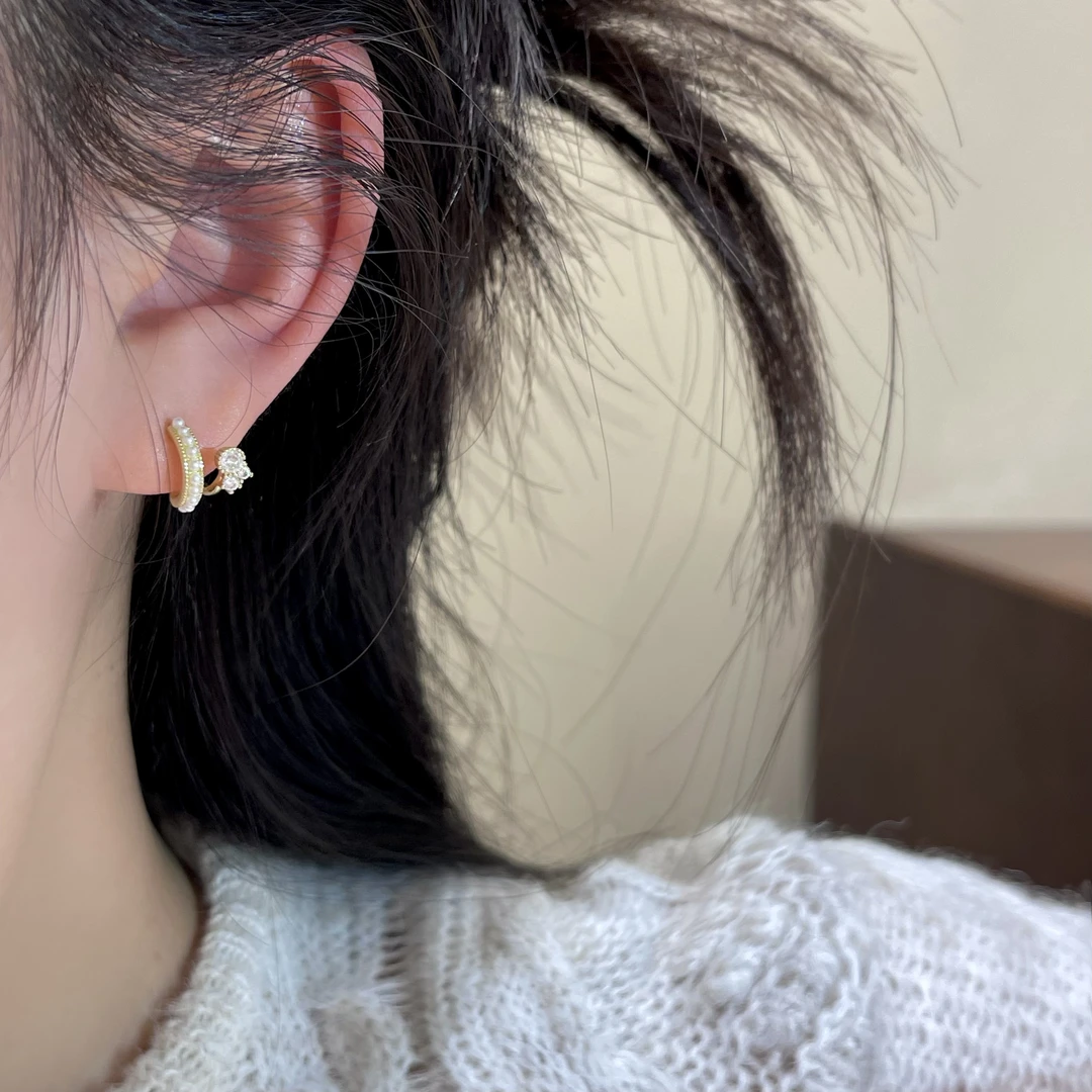 金色简约耳钉时尚温柔轻奢气质ins小众法式F455