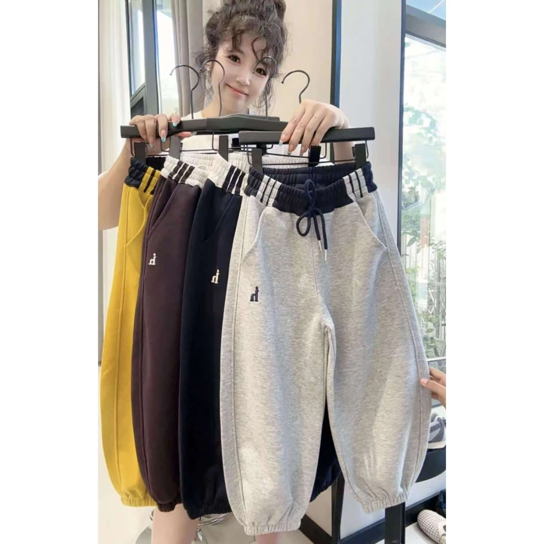 冬款加绒儿童百搭加绒卫裤宽松休闲裤