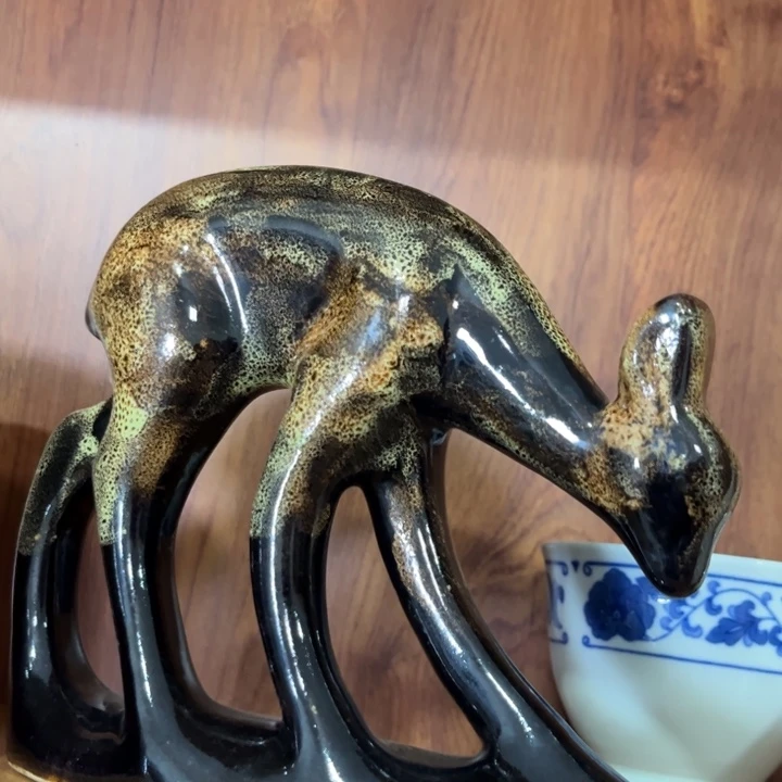 瓷片七厂窑变款低头鹿