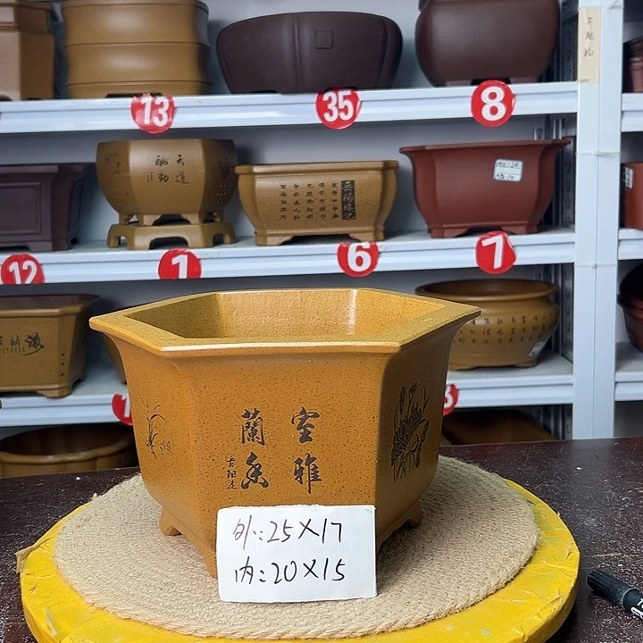 紫砂花盆你在一起