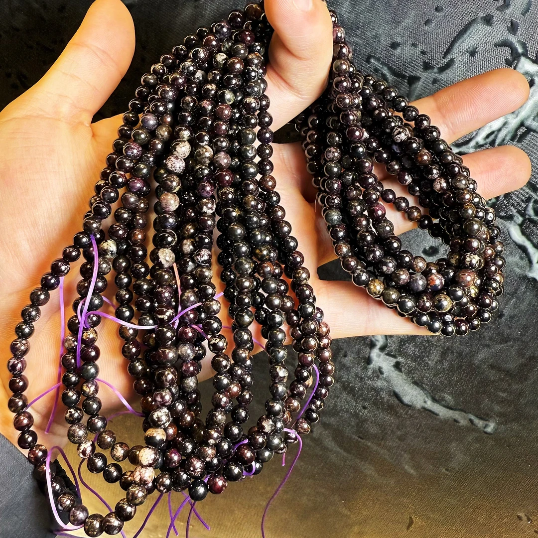 【皇后甄选】C021202 辰砂DIY花紫皮色多圈手串-多样性发一