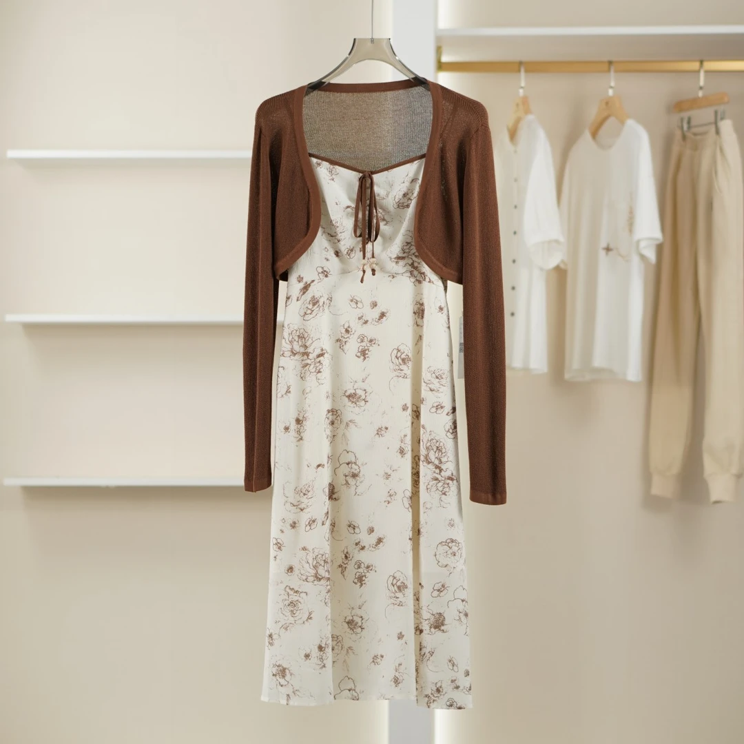 麦迪尚品【Miss-O】50421455 春季气质披肩连衣裙品牌撤柜