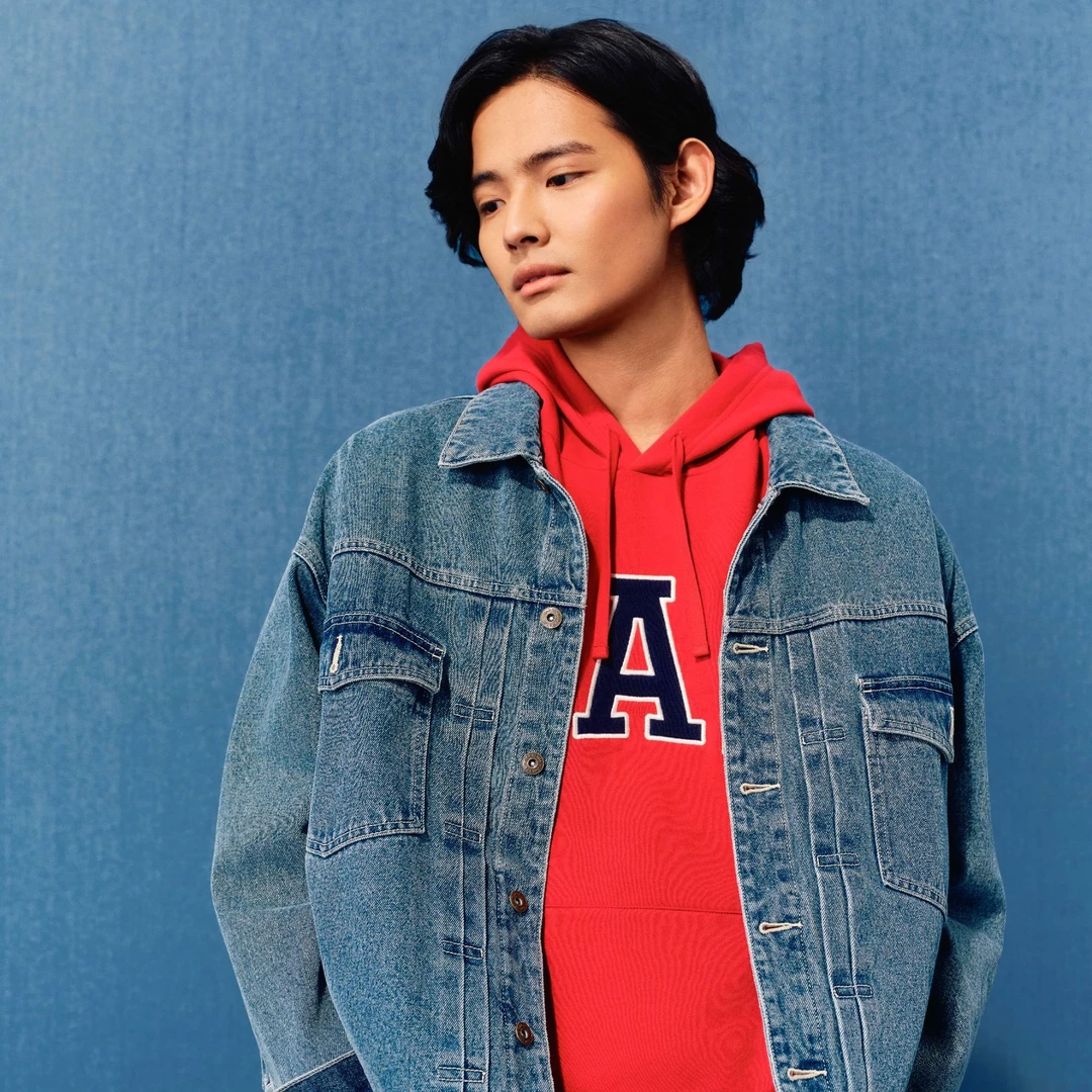 明星同款Gap男女装2025春季纯棉水洗牛仔服外套百搭夹克723037