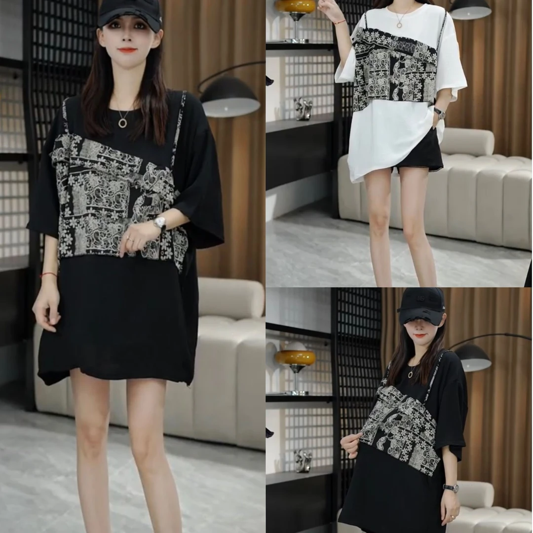 2025欧洲站夏季新款时尚百搭个性薄款印花T恤