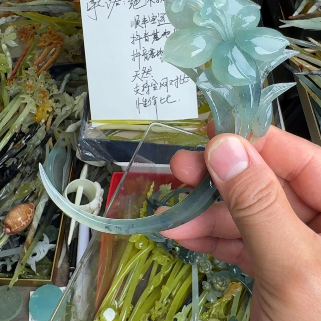 岫玉未镶嵌发饰明君玉簪就是好看