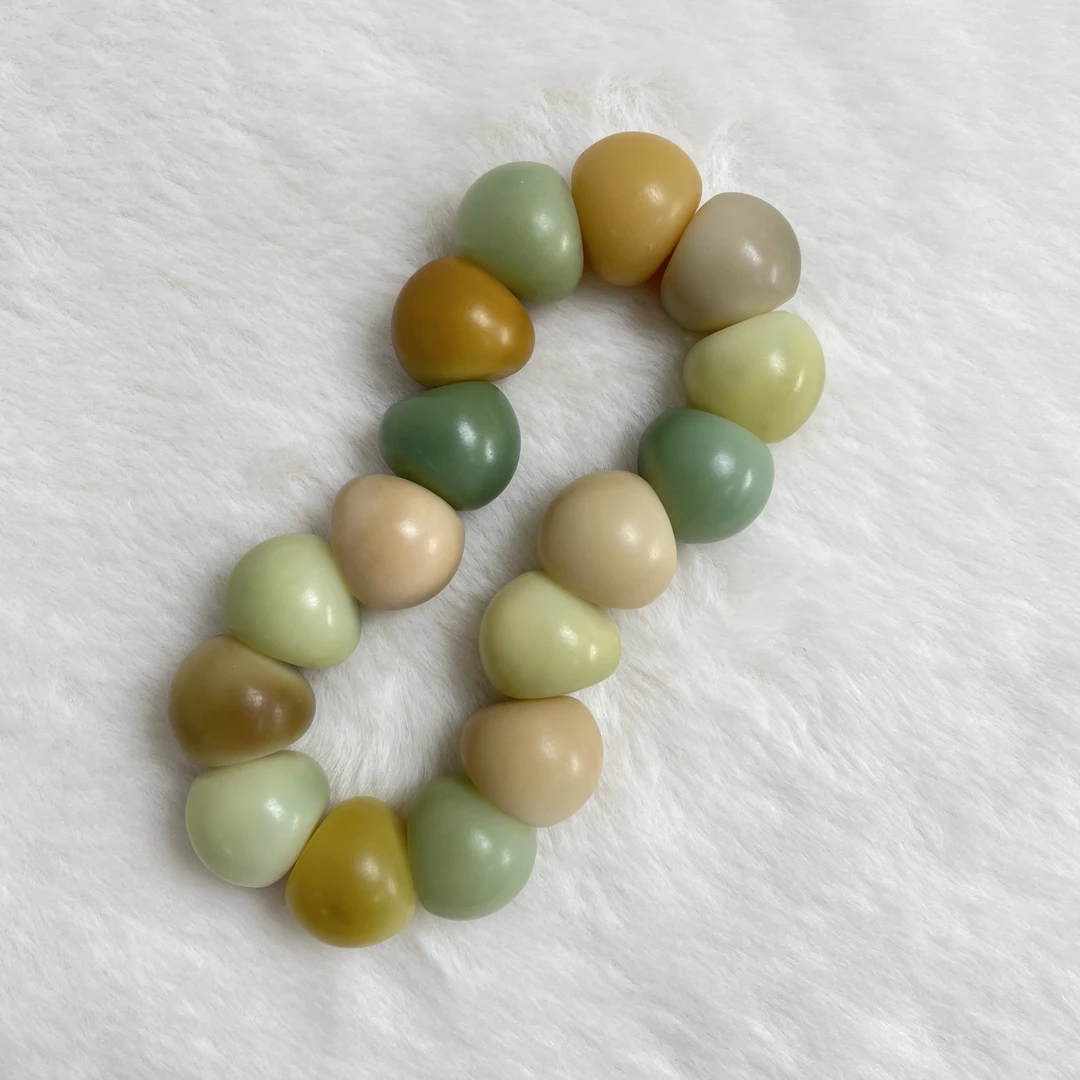 菩提根蒜瓣大肠手串多样性配色19～20mm默认天然微微瑕介意勿拍