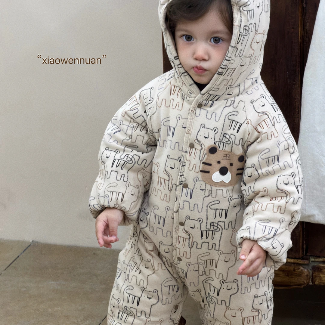 小温暖300克抱服冬季加厚保暖连体衣