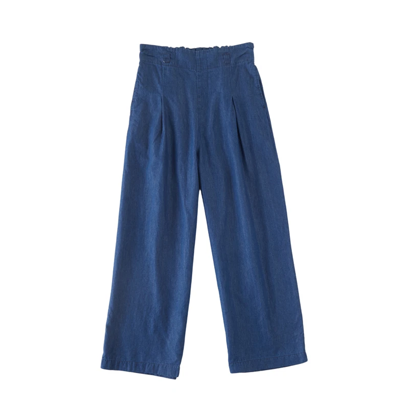 日单新 高腰直筒  阔腿裤 长裤37X