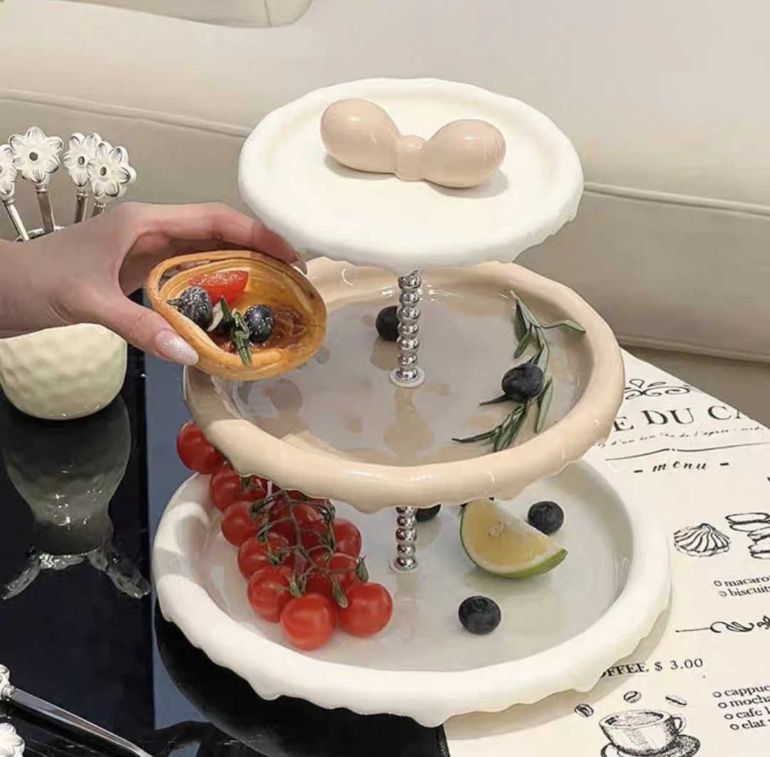 新疆包邮水果盘糕点盘客厅家用轻奢高档零食摆放盘高级感点心糖果