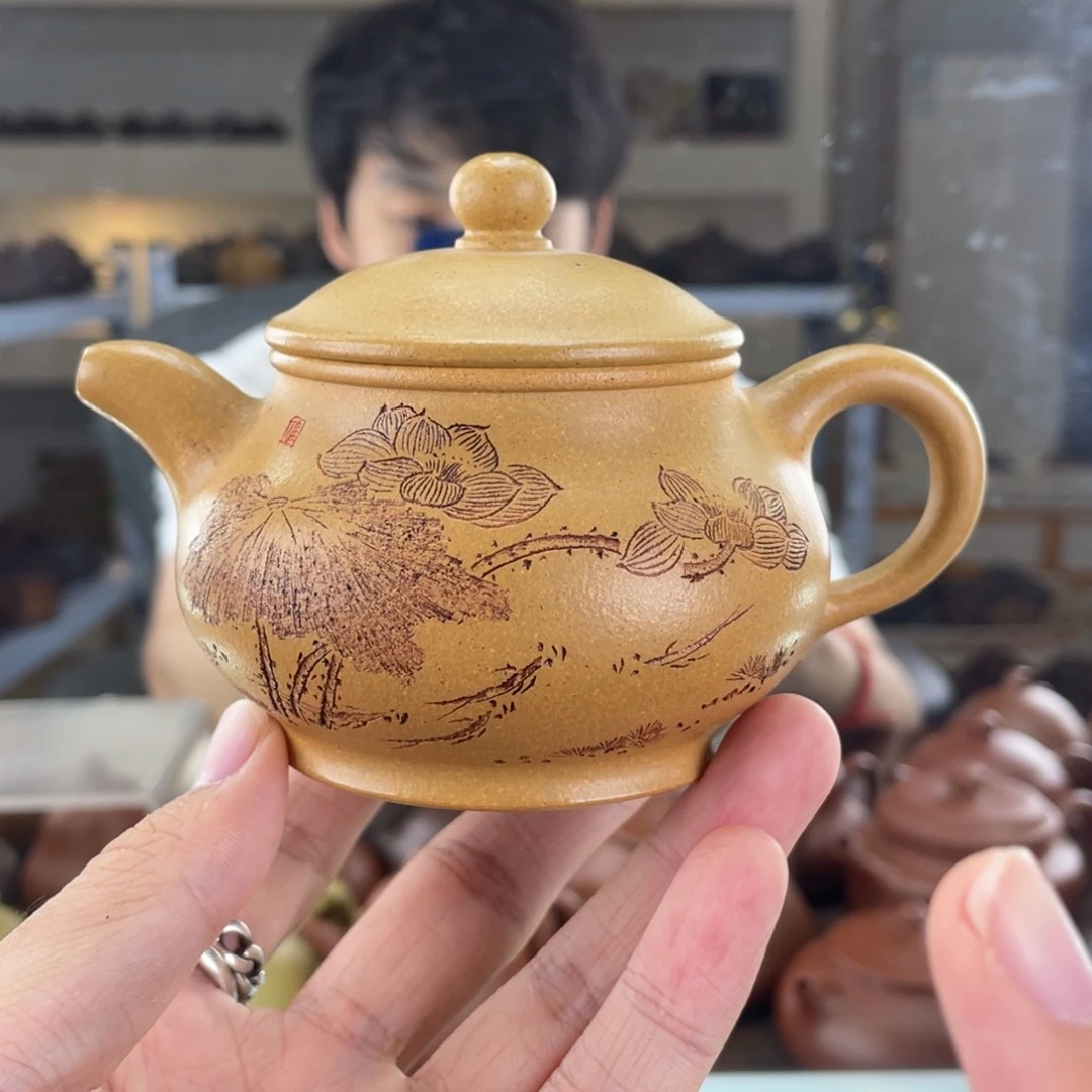 茶壶紫砂150cc黄金段茶壶