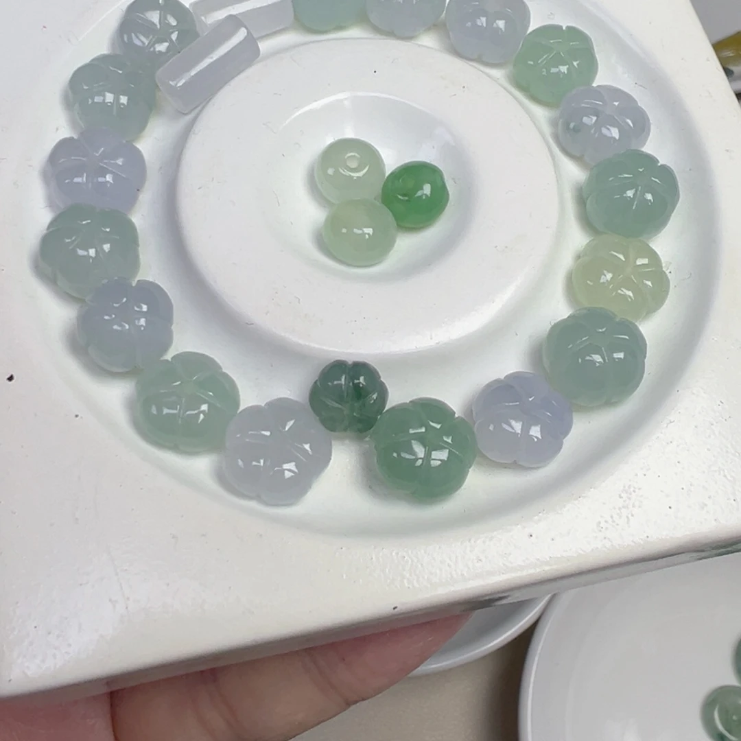 翡翠散珠南瓜珠一颗