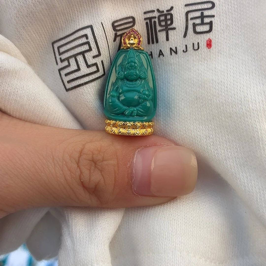 绿松石18K金镶嵌配饰