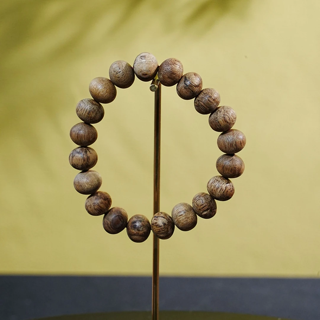 日本回流老料文莱软丝瘤疤沉香桶珠手串 8.38g 250917066 C