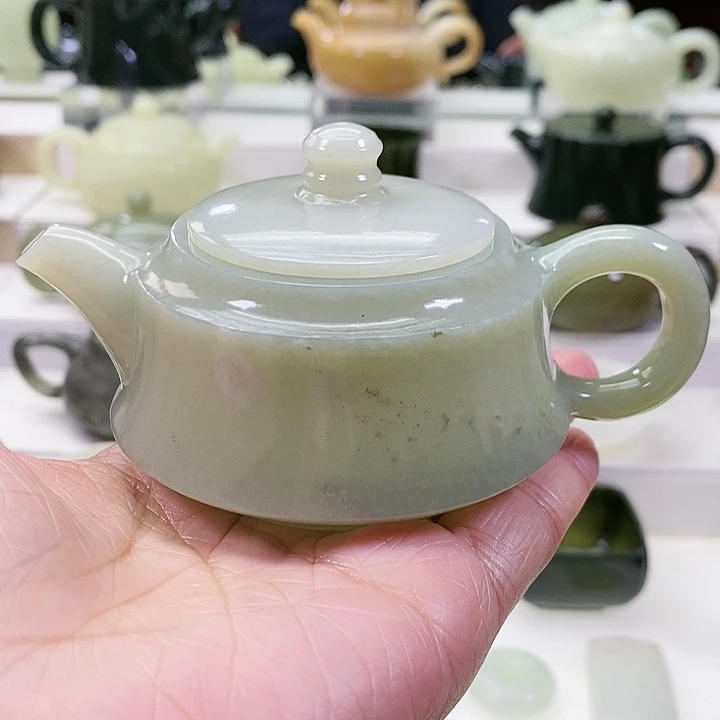 未镶嵌和田玉挂件茶壶120m l