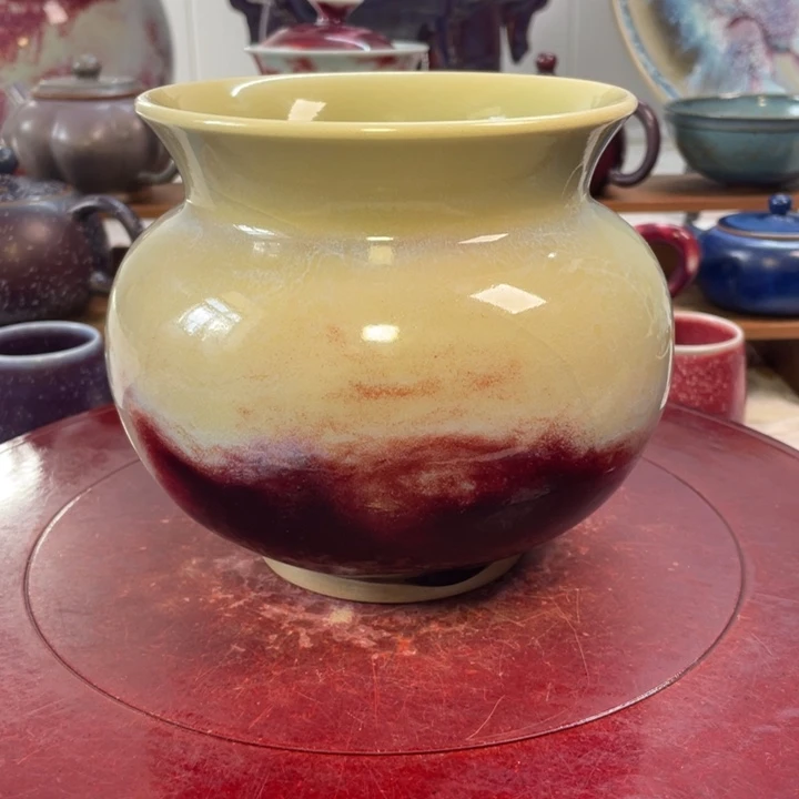 摆件鸡油黄手工茶洗 水洗