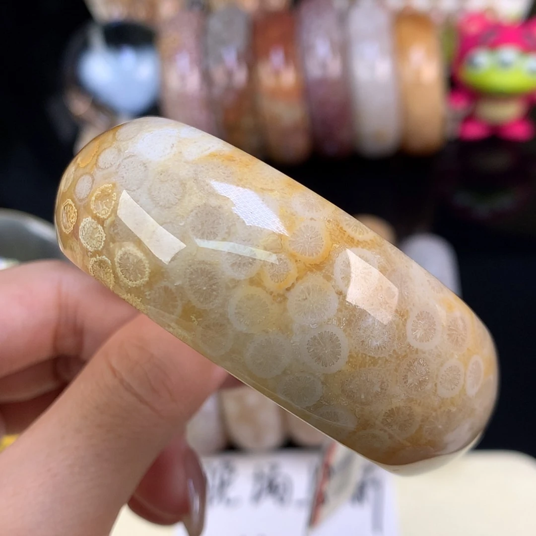 【闪购商品】颈饰未镶嵌硅化珊瑚（珊瑚玉）福利手镯53（39号）