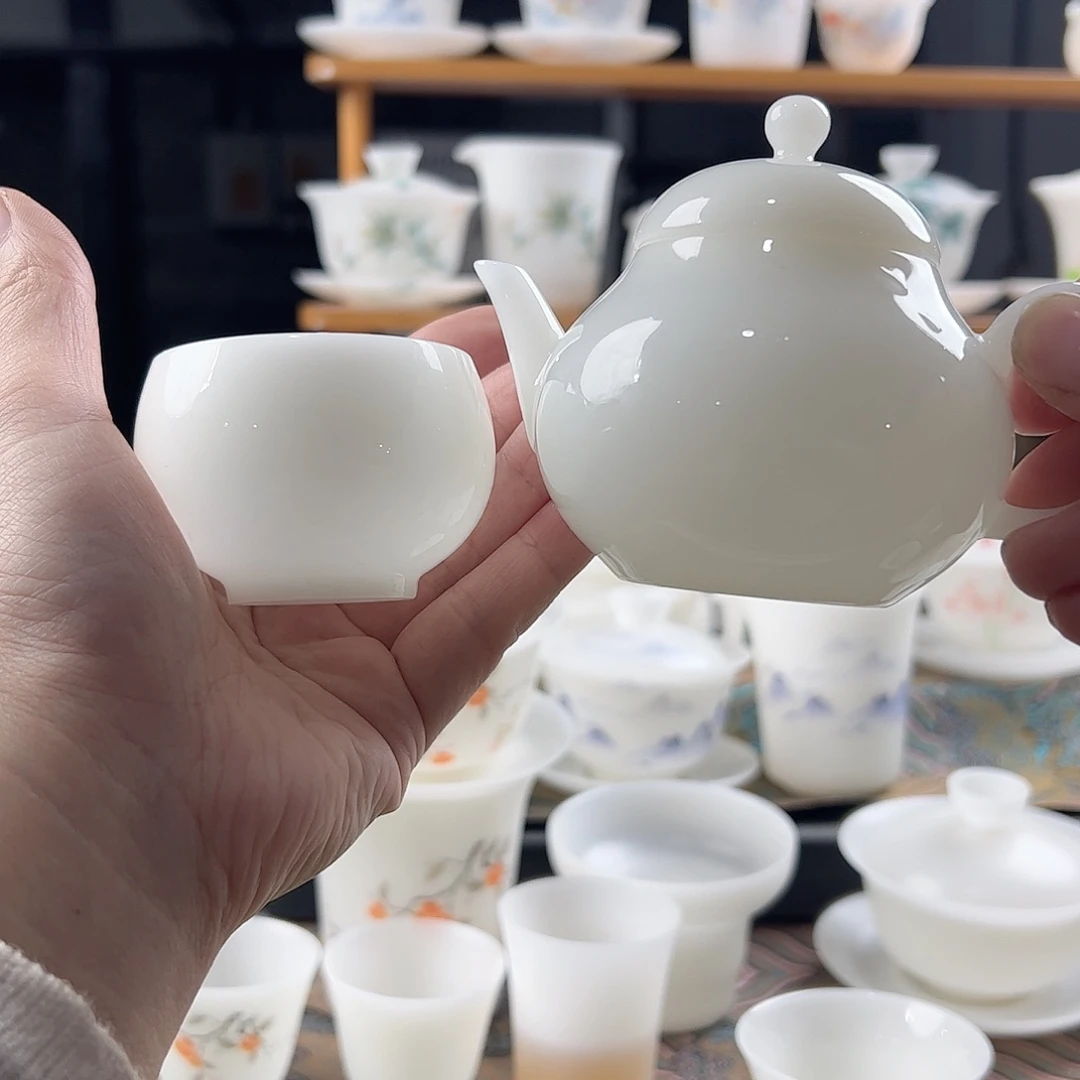 ꧁***꧂璞玉釉烧小梨壶140ml+60ml小罗汉杯