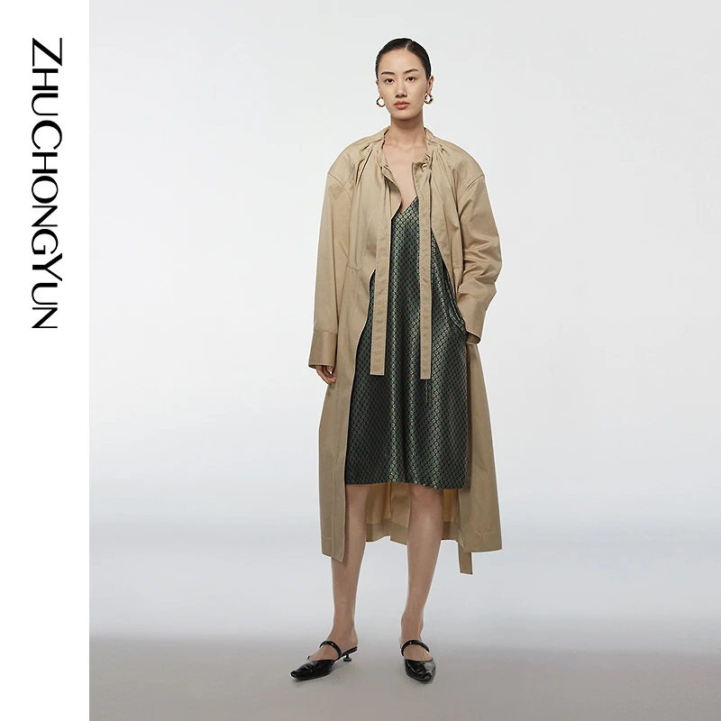 【妍妍精选】ZHUCHONGYUN春原创提花复古轻奢柔滑舒适连衣裙