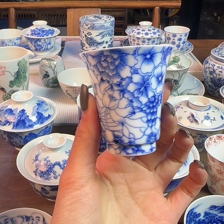 名窑口 点工万花闻香杯放漏