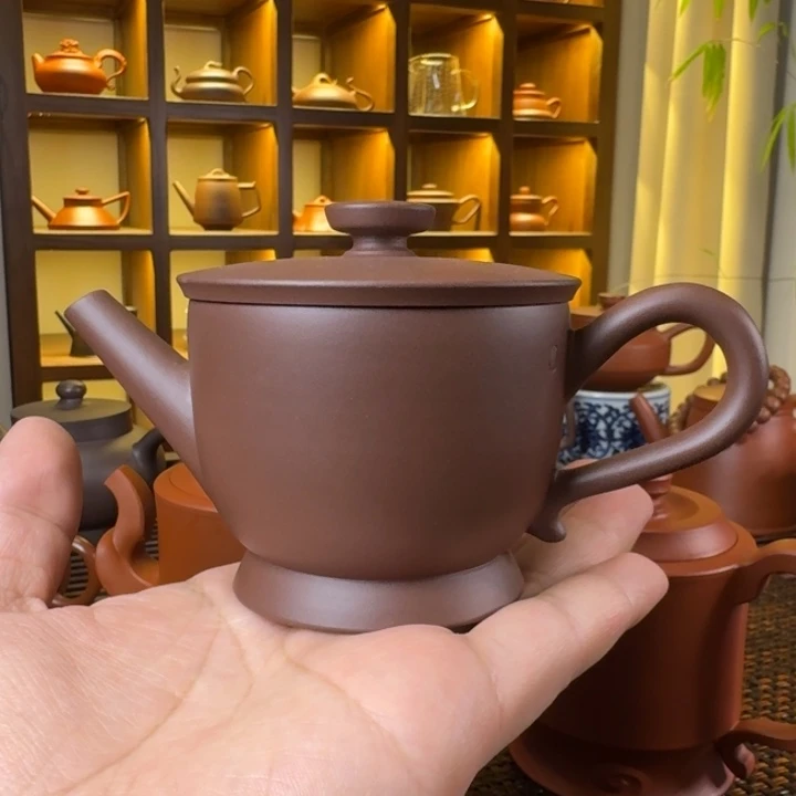 茶壶紫砂中瑕胖瓦紫泥
