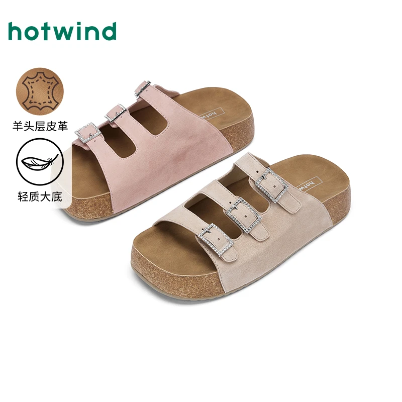 热风官方旗舰店正品2025年夏季新款女士时尚拖鞋H51W25648