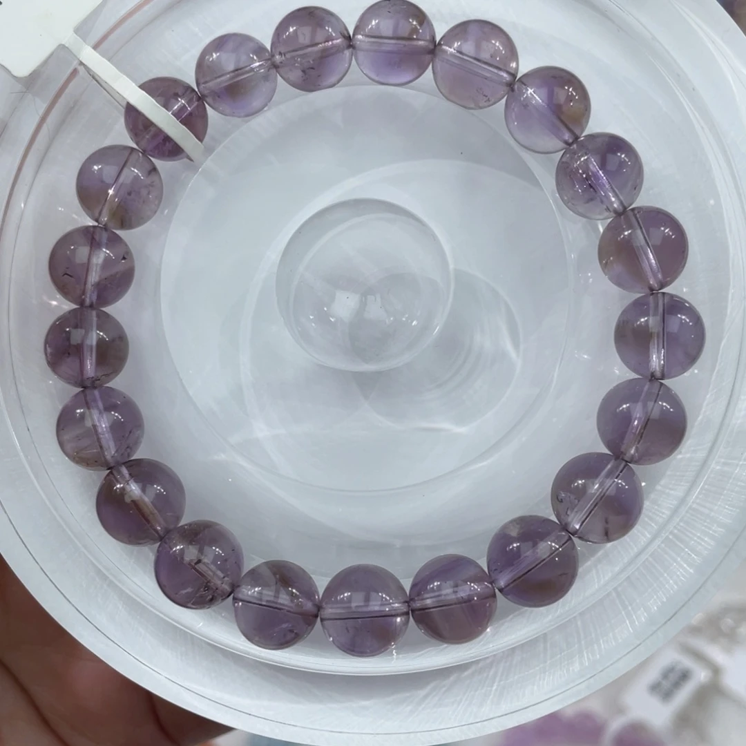 未镶嵌水晶手串002巴西紫水晶9m+