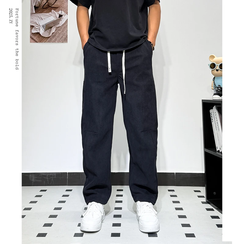 长裤休闲裤美式男士三防直筒长裤卫裤潮流痞帅运动裤百搭水洗裤子