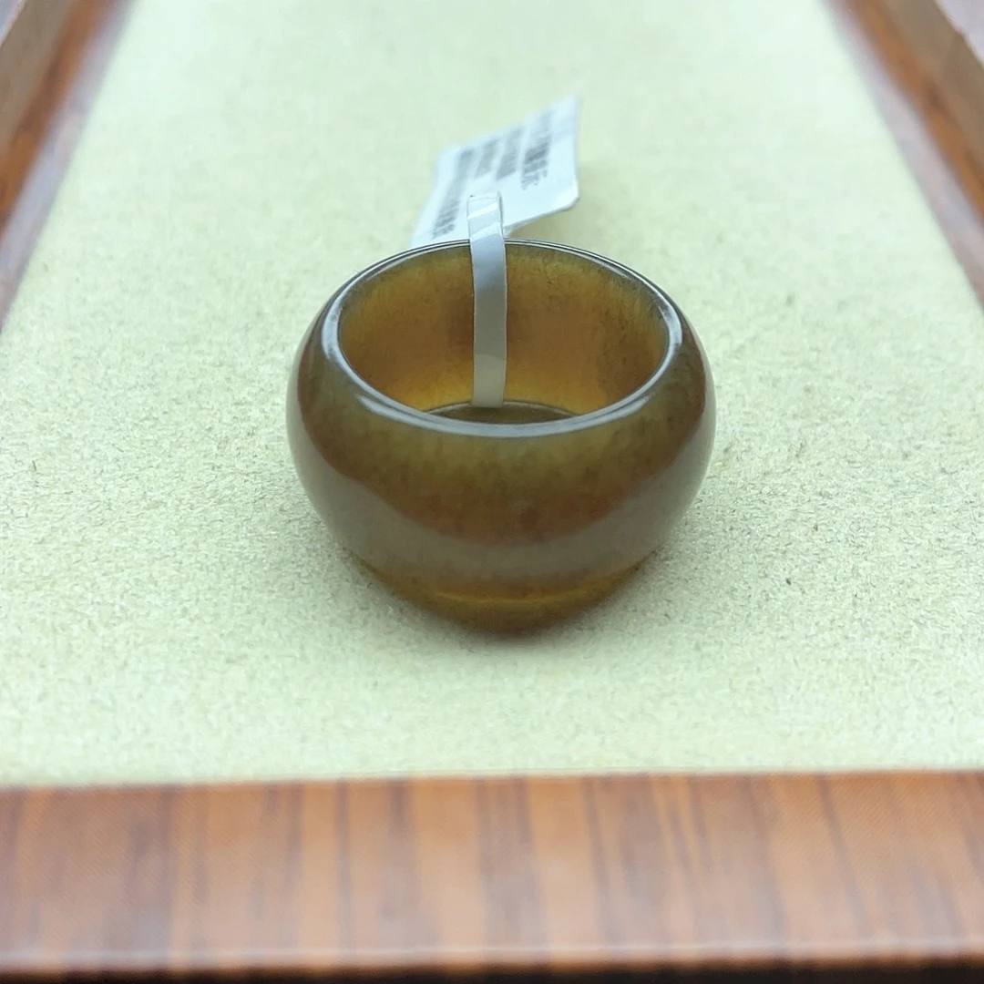 未镶嵌戒指和田玉101红糖轮胎16码