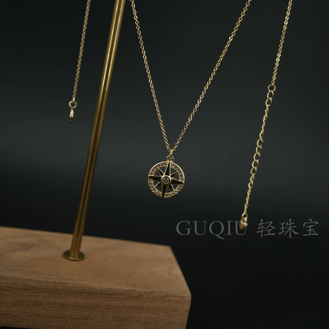 铜项链 八芒星日常百搭项链