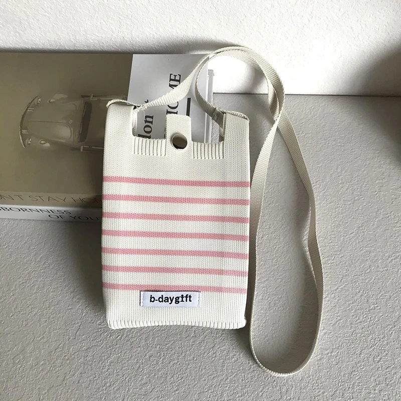 飞织工艺丝线手机包 多个颜色随机发