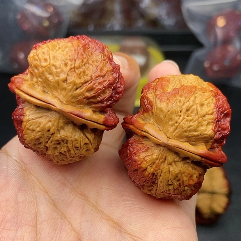 【闪购商品】把件文玩核桃41尺饕餮金蟾55.8克