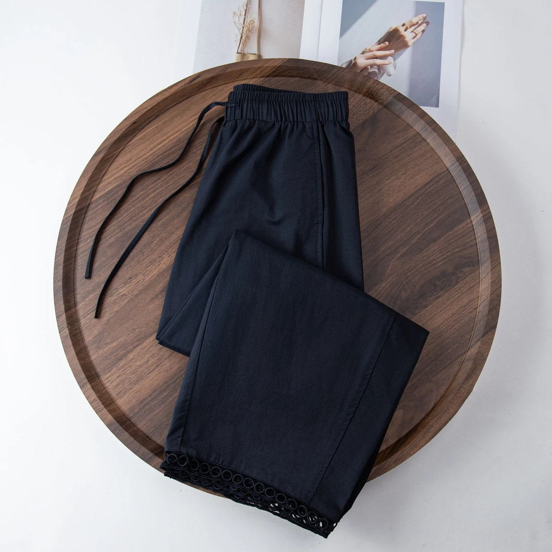 夏款纯色九分2025新款弯刀裤时尚休闲洋气百搭裤女