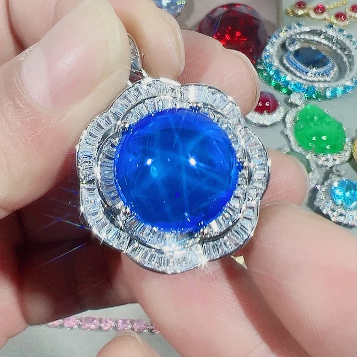 非金属红色蓝色满镶嵌