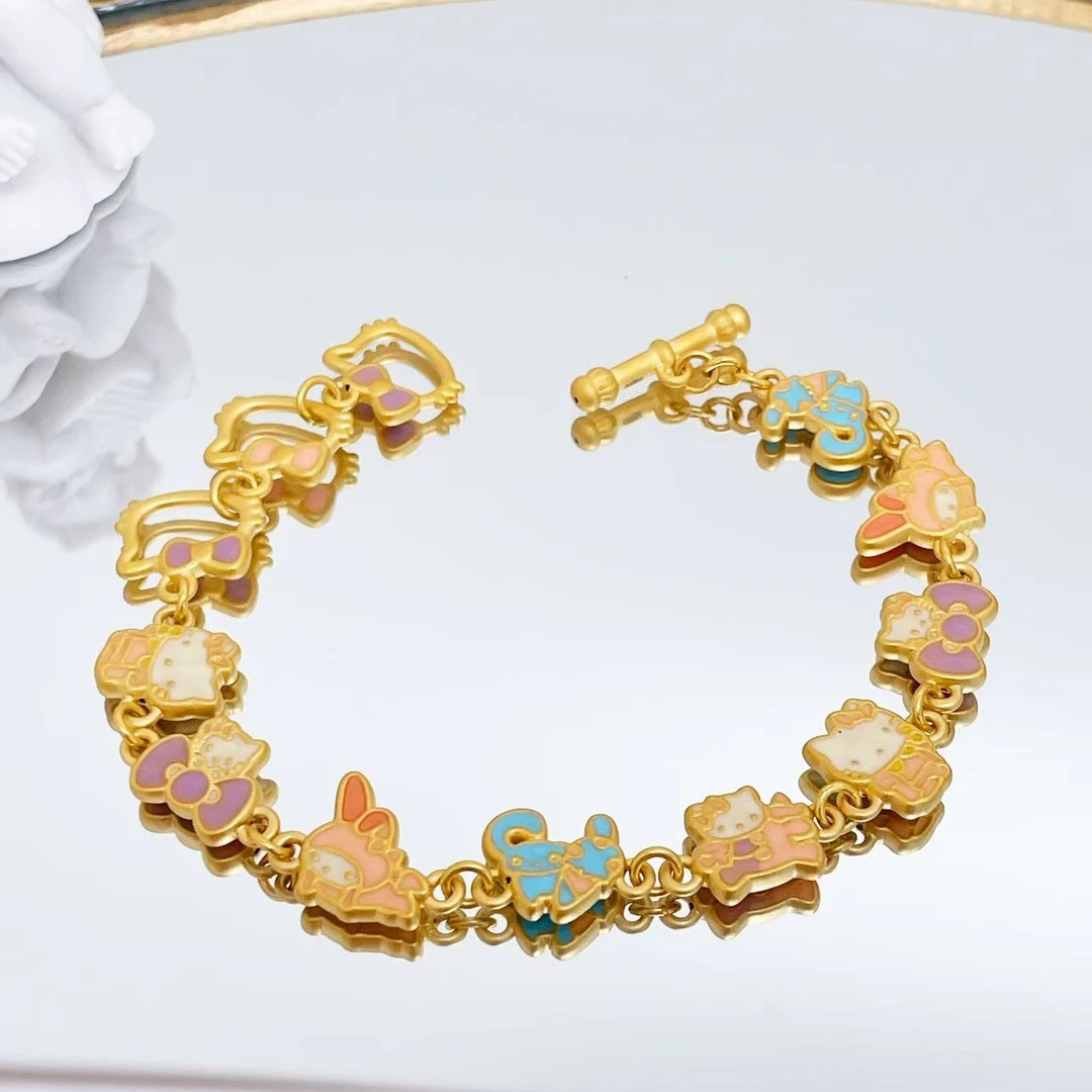 鑫晨珠宝 足金999 5D无氰工艺手链