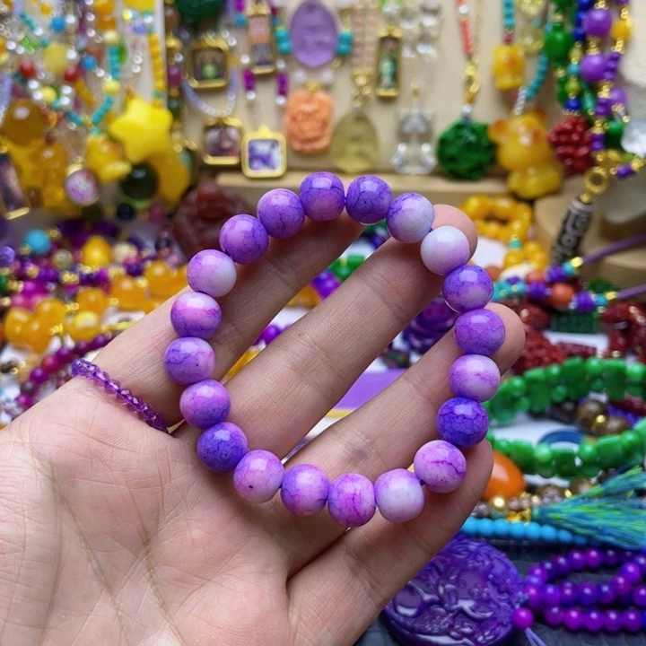 树脂制品5号紫色手串
