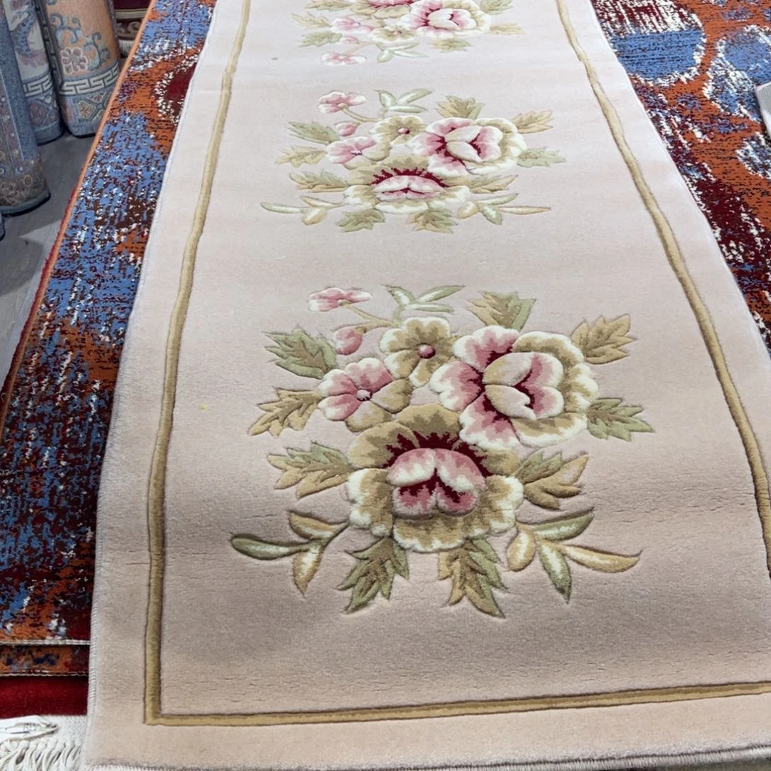 羊毛60×160纯羊毛立体花