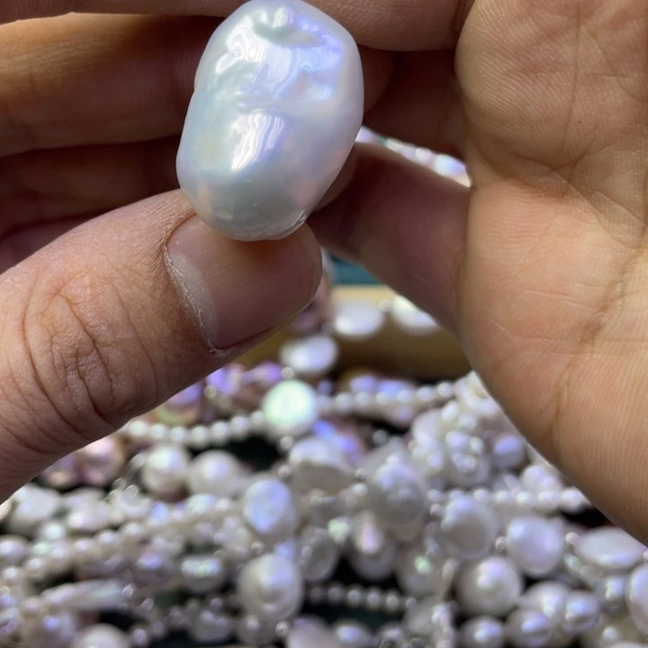 淡水珍珠戒指银S925镶嵌野***?