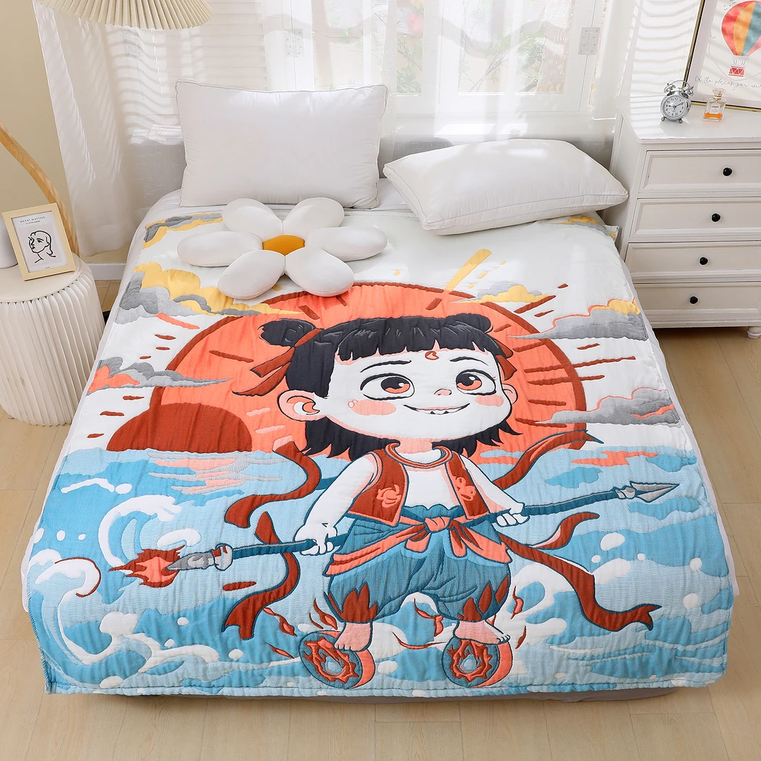 【风火轮哪吒】150*200纯棉泡芙被柔软亲肤舒适透气可爱
