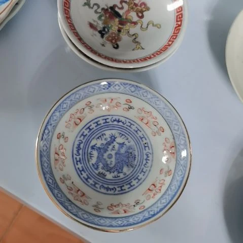 摆件小碟子4个一组瓷摆件
