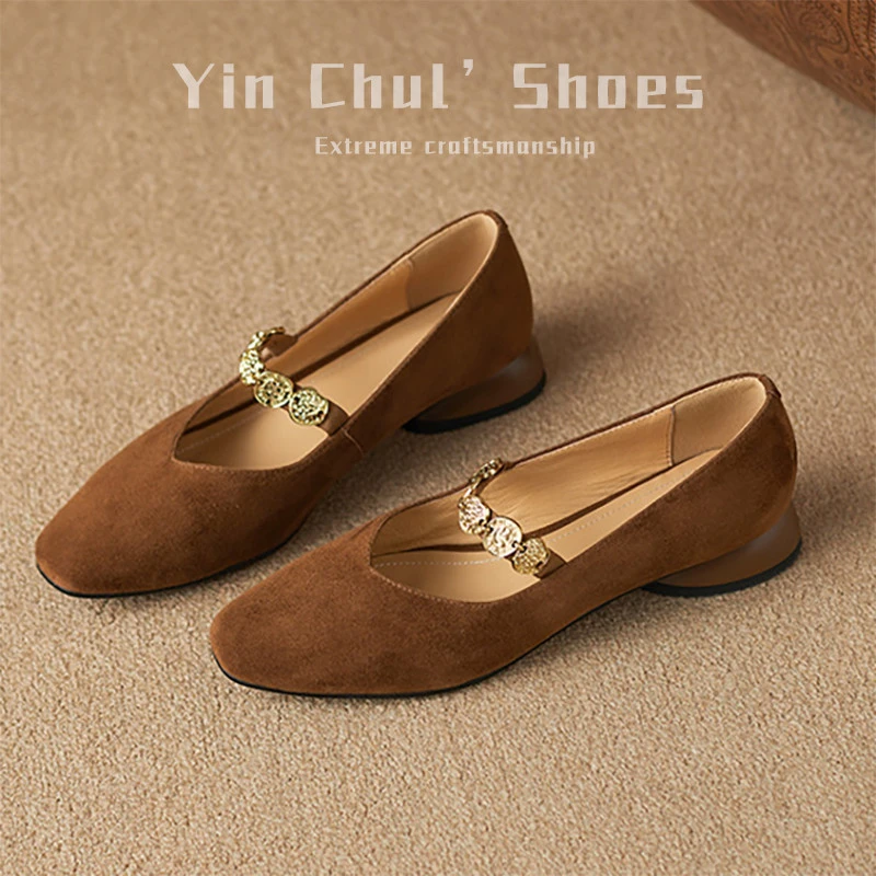 【DR官方正品】头层OMG!~文艺复古方头玛丽珍鞋子女秋款百搭法式