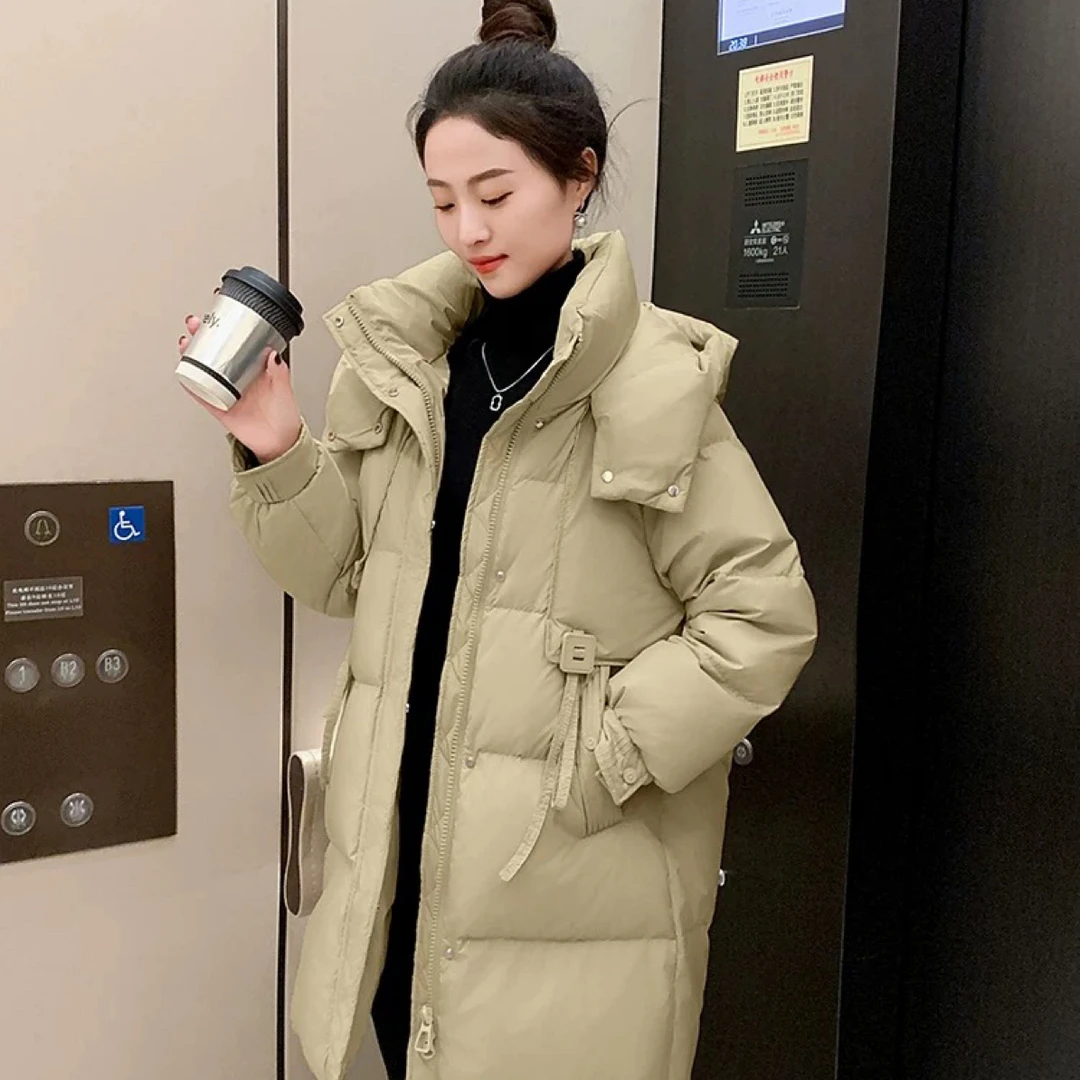 1257韩版中长款加厚保暖外套找版