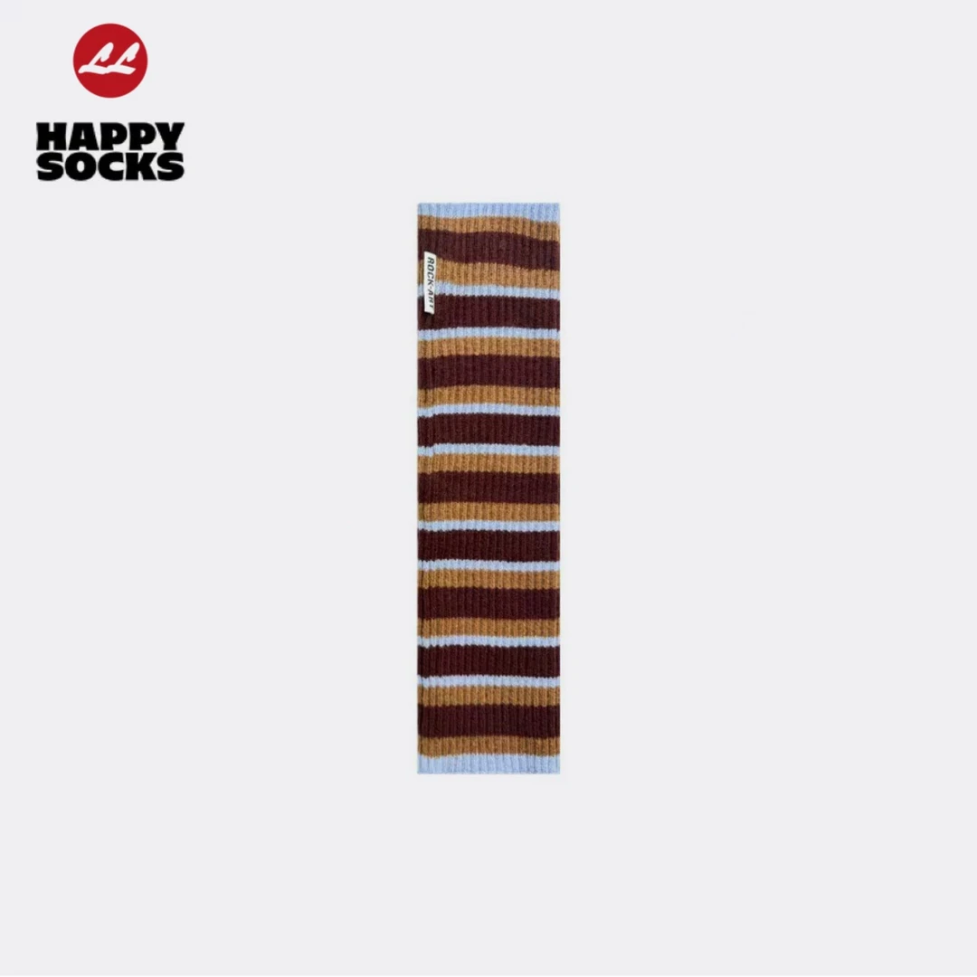 LABELLULU 彩色条纹堆堆袜小腿袜